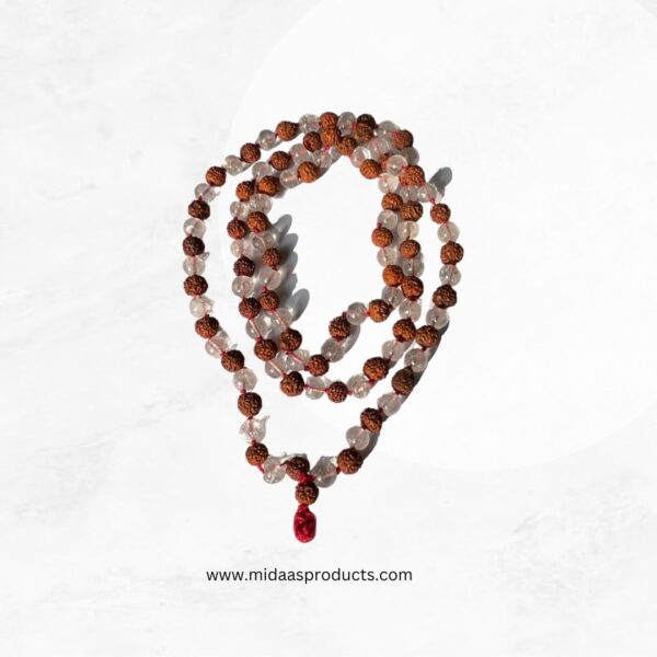 Original Crystal Rudraksha Mala 108 beads/ 108 jaap mala