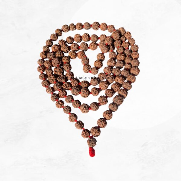 Lab Tested 4 mukhi Rudraksha Mala 108 beads/ 108 jaap mala with certified card